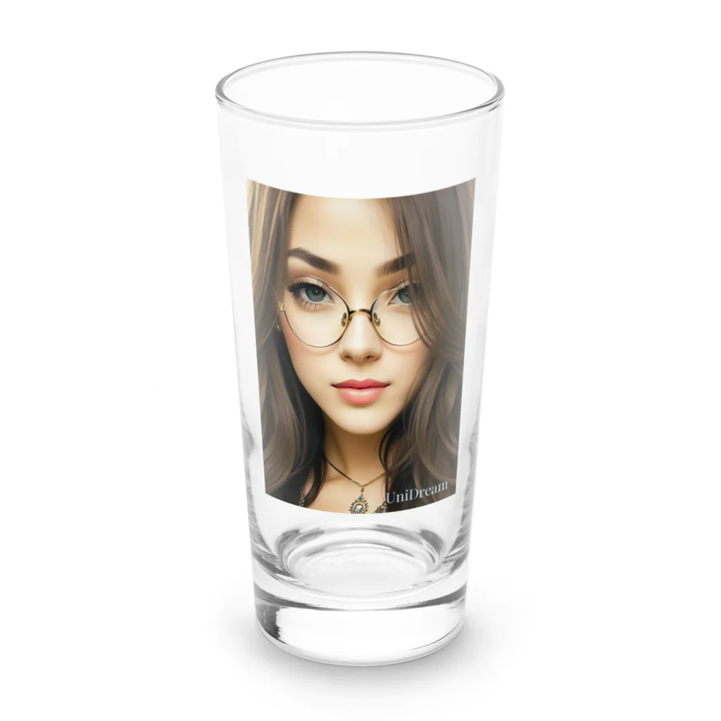 リナックス研究会の眼鏡の女 Long Sized Water Glass :front