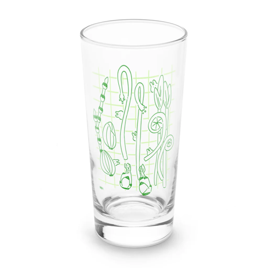 soratoの山菜とちいさいうさぎ Long Sized Water Glass :front