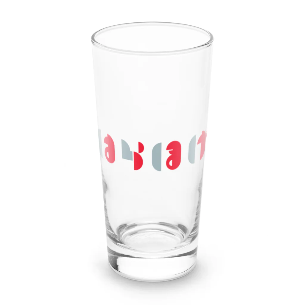 壱岐・八幡まちづくり協議会のはらほげ地蔵（モダン）レッド Long Sized Water Glass :front