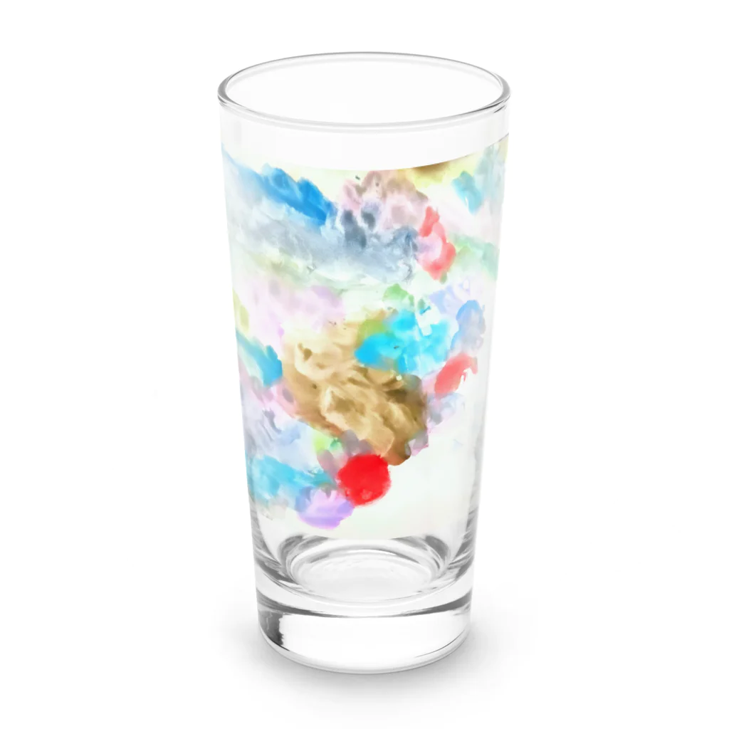 アジアンカフェXanh（サイン）のスミレの初めての水彩画 Long Sized Water Glass :front