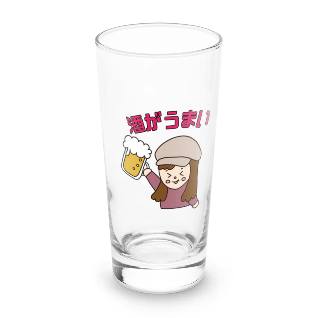 酒が好きな女子のビール女子グッズ Long Sized Water Glass :front