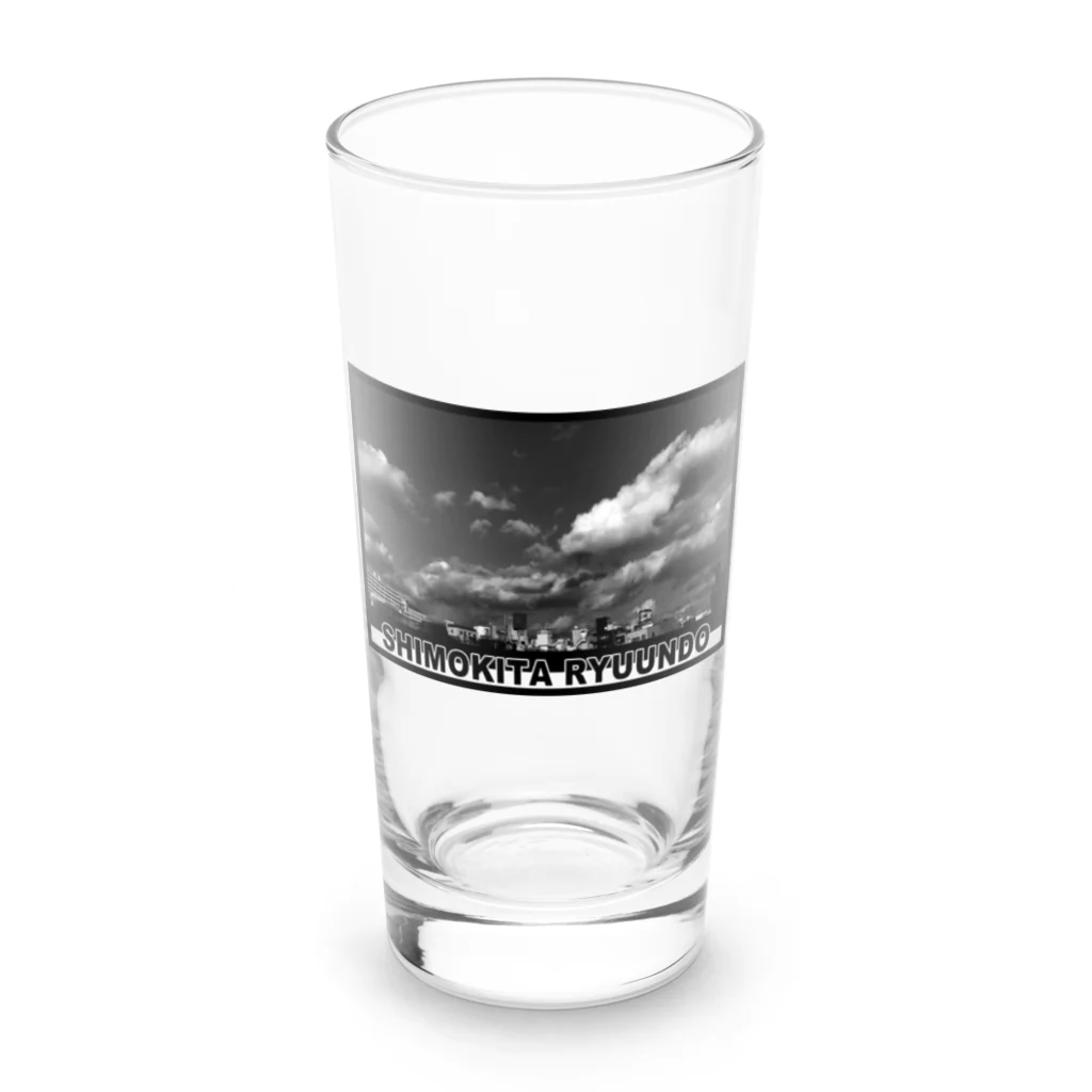 下北龍雲堂の【🐉開運🐉】分身吐龍雲（英字ロゴ・モノクロ）グッズ Long Sized Water Glass :front