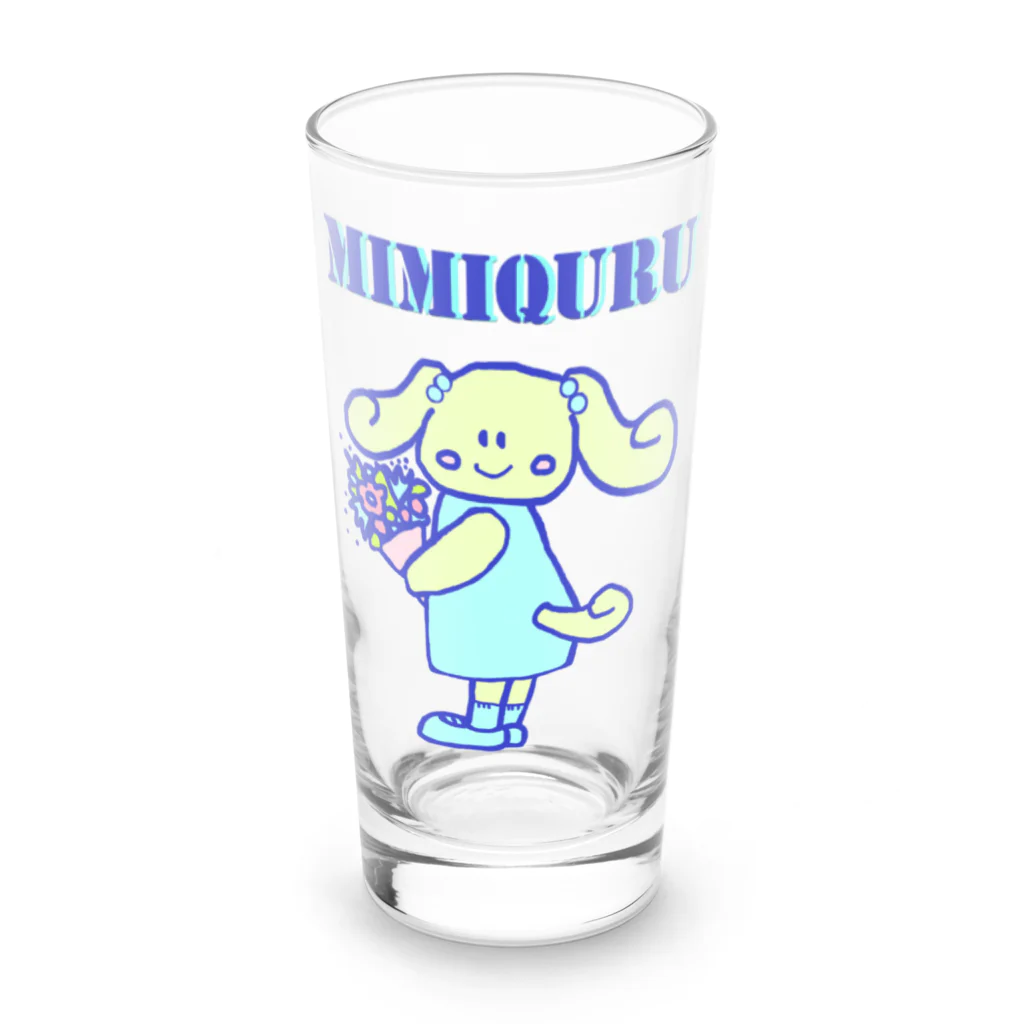  #satisfyingのMIMIQURU　ミミキュル　花束💐 Long Sized Water Glass :front