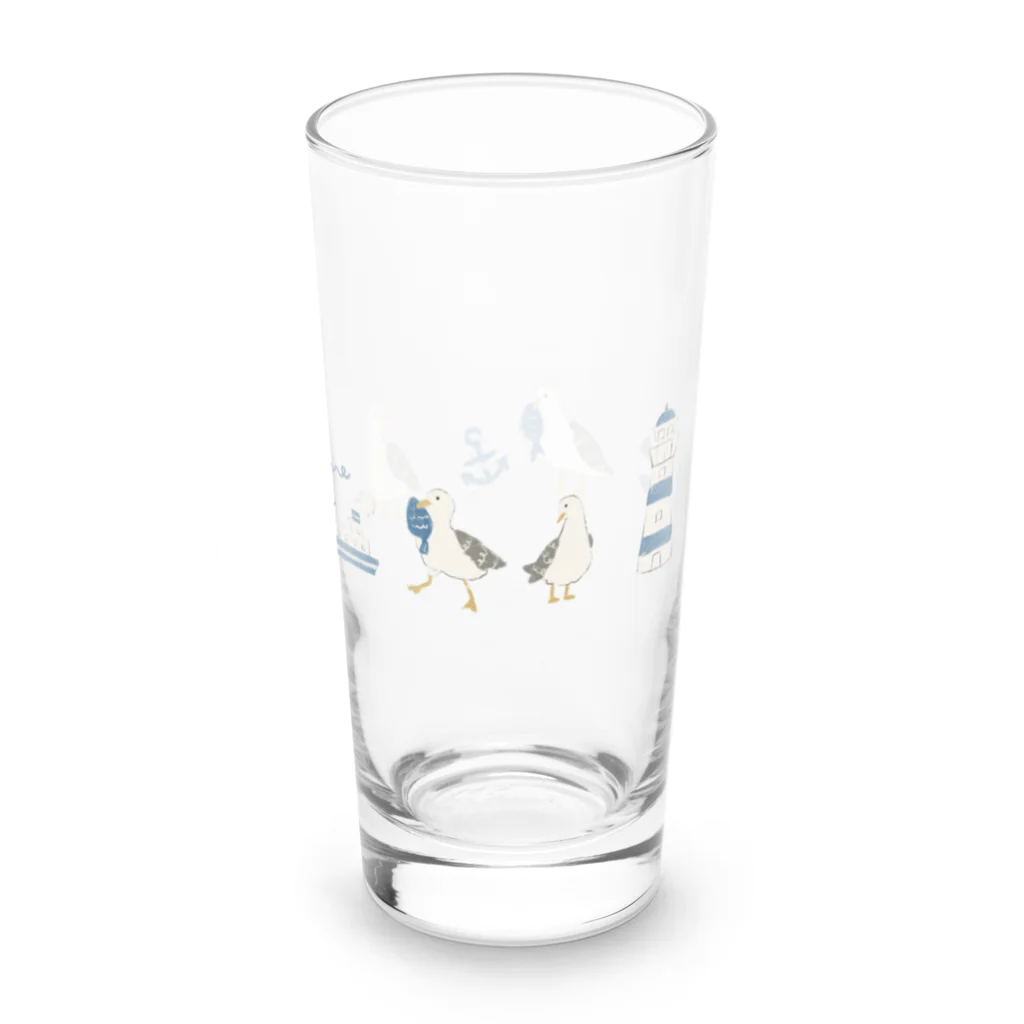 kiki25のカモメたちとマリンライフ Long Sized Water Glass :front