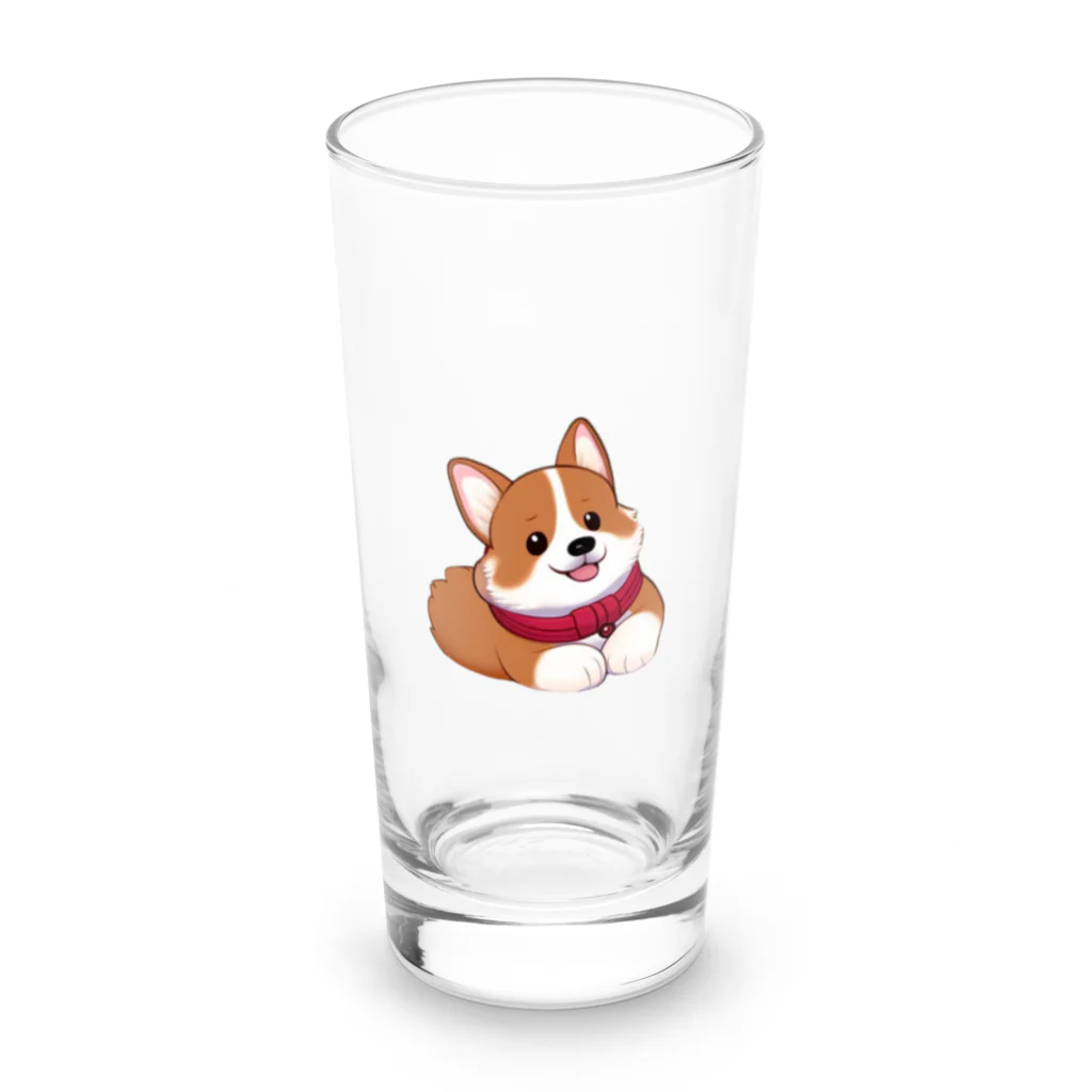 ポンコツイラストレーターカピバラのコーギーモナカ Long Sized Water Glass :front