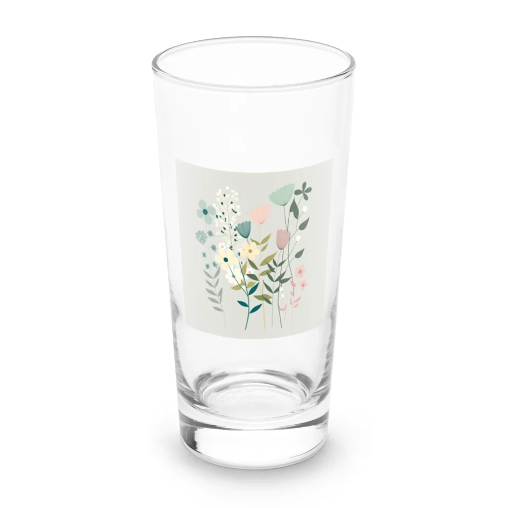 SuRa/AIイラストのPastelFlower Long Sized Water Glass :front