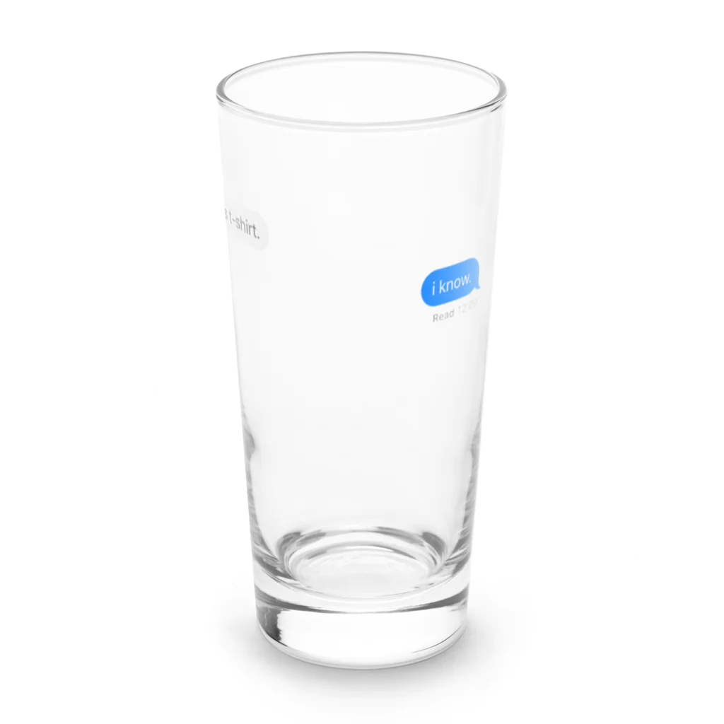 うみんちゅchannelのI know... Long Sized Water Glass :front