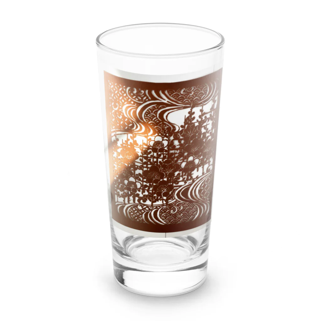 Healingcolor art椿の伊勢型紙 Long Sized Water Glass :front