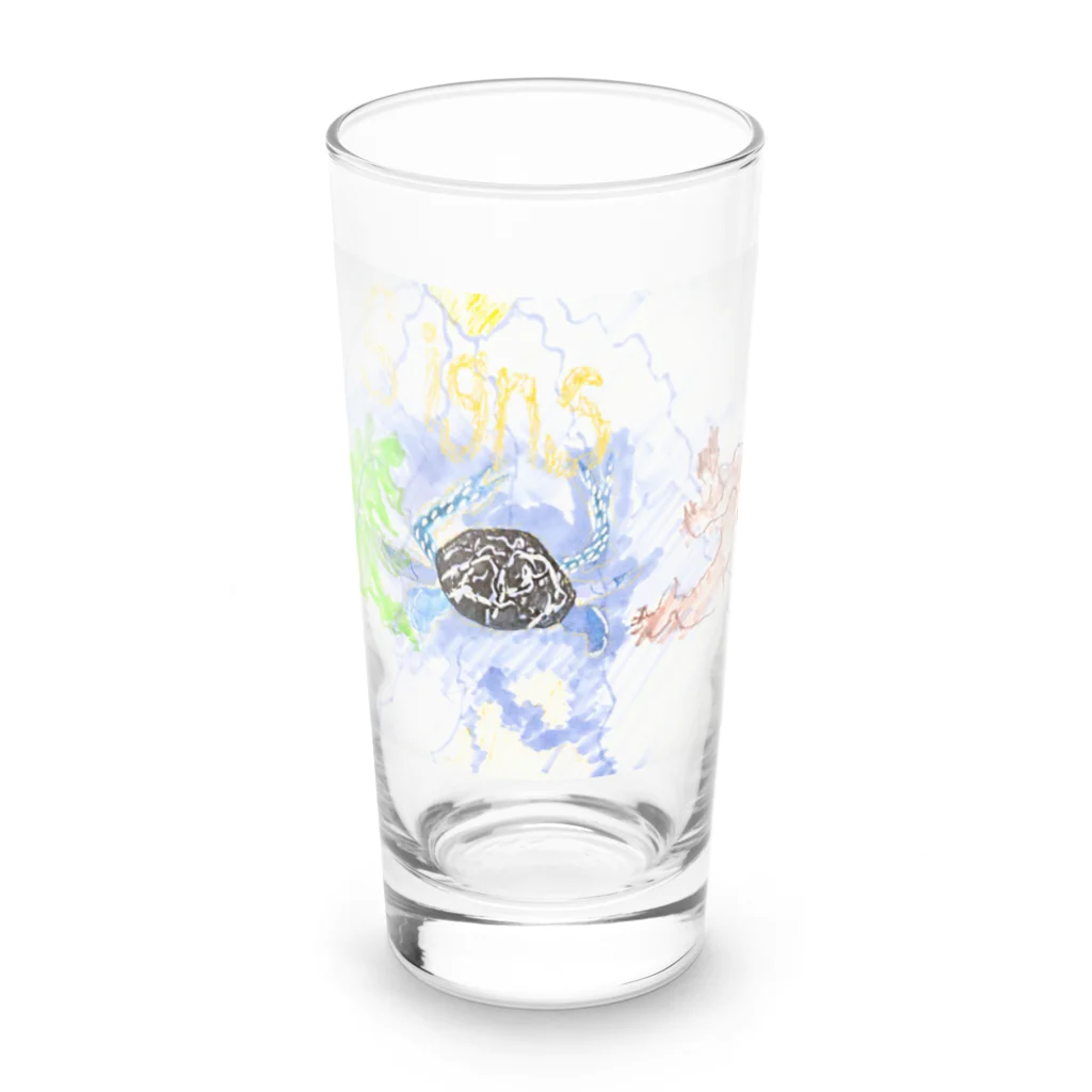 とうふくんのsigns crab Long Sized Water Glass :front