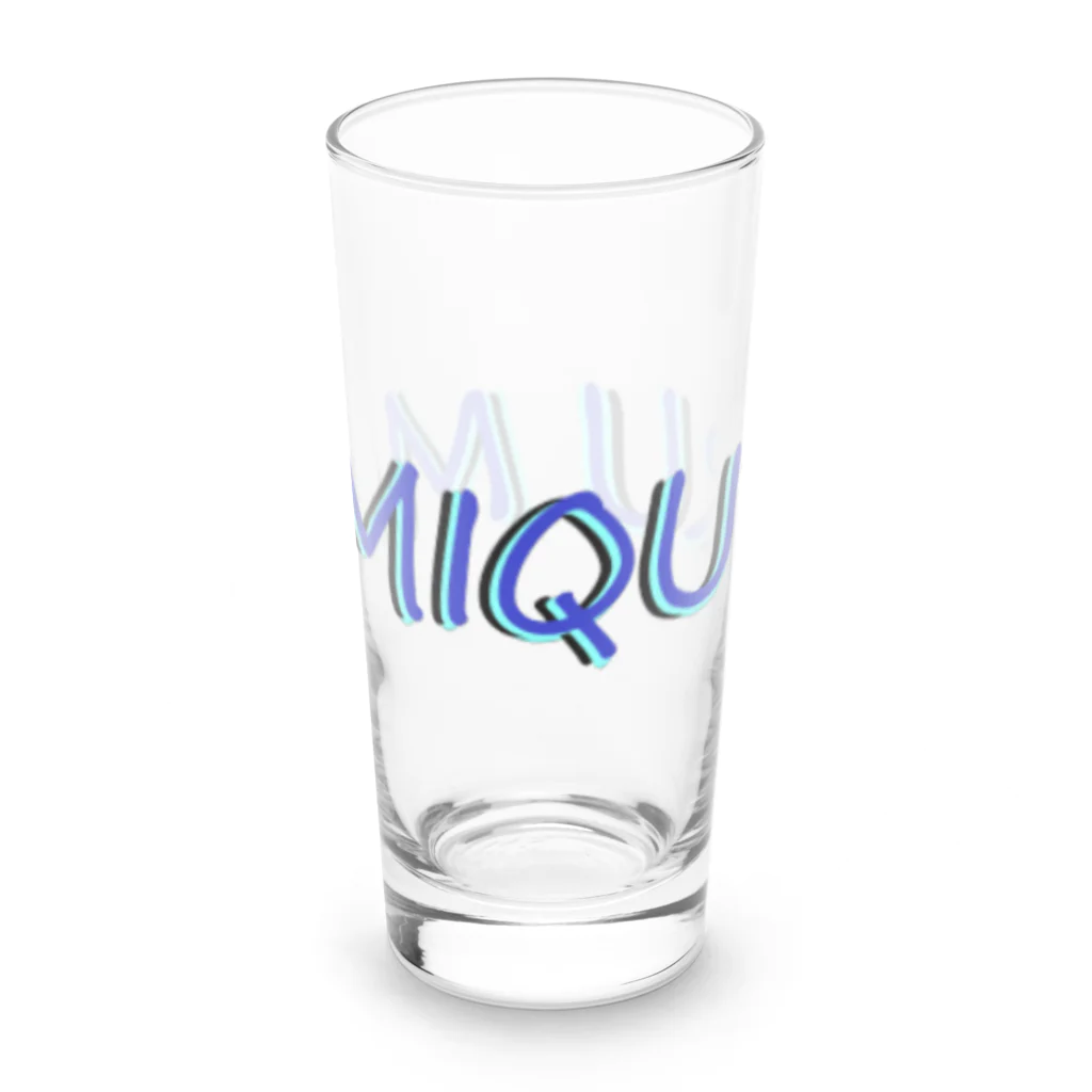 #satisfyingのMIMIQURU ミミキュル　ブルー夏文字 Long Sized Water Glass :front