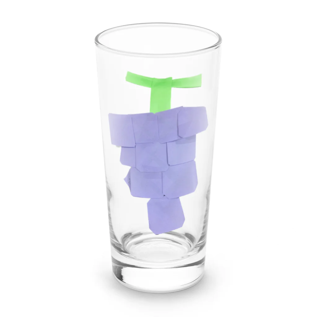 KidsArtの【子どもの絵】大きなぶどう Long Sized Water Glass :front