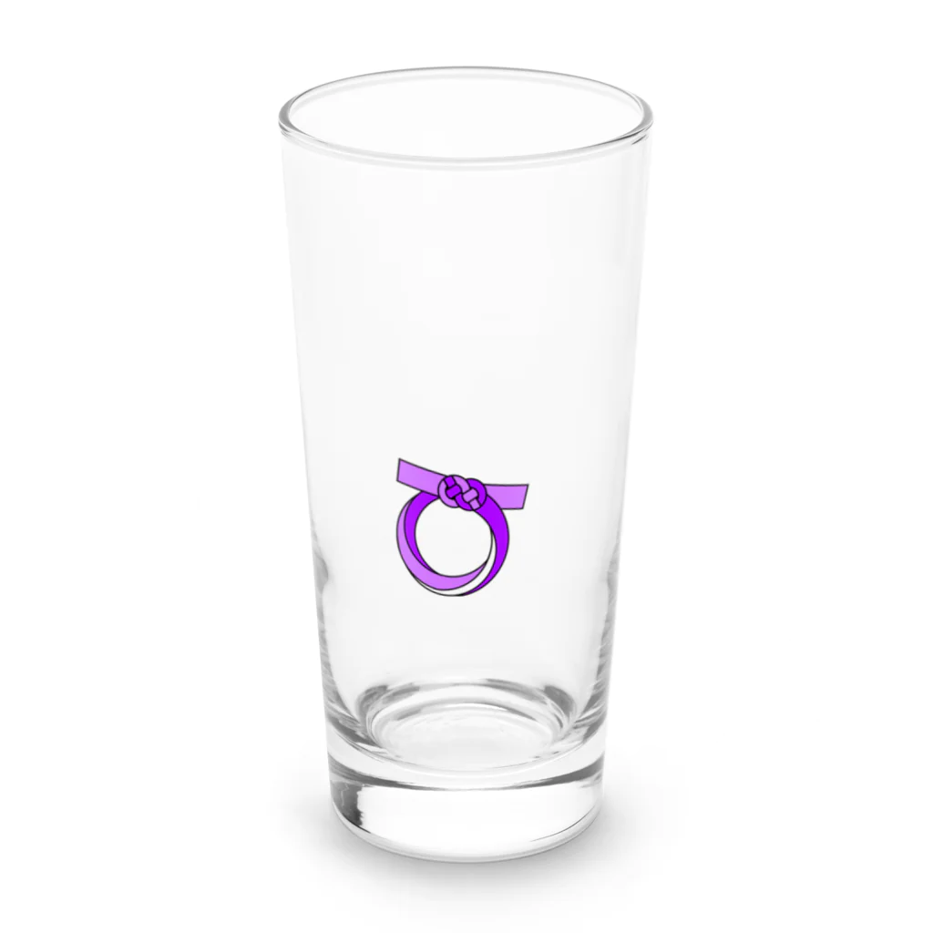 Nadeshiko888の茅の輪　紫 Long Sized Water Glass :front