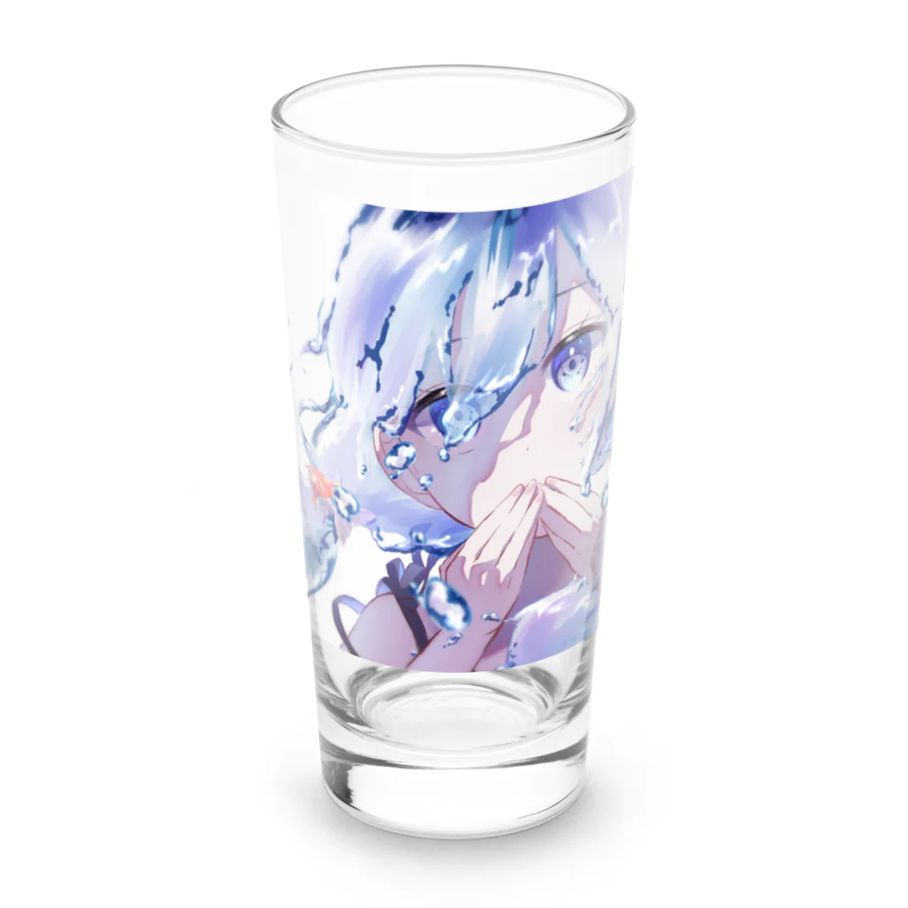 ゆずのいらすと店のあおいゆめ Long Sized Water Glass :front