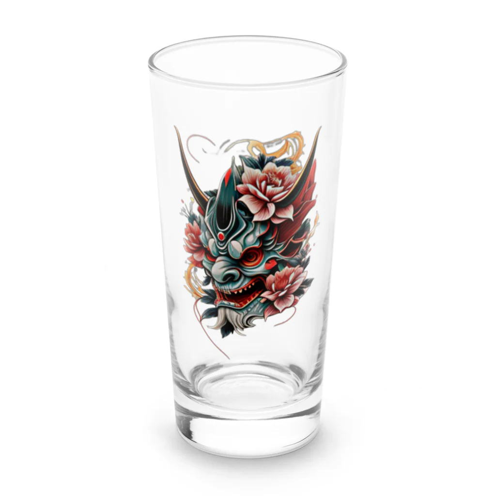 キッチンファラオの般若刺青デザイン☆ Long Sized Water Glass :front