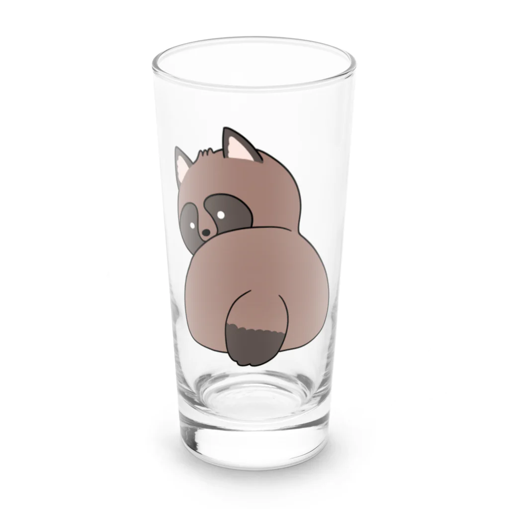 砂川うにょんの見返りたぬ Long Sized Water Glass :front