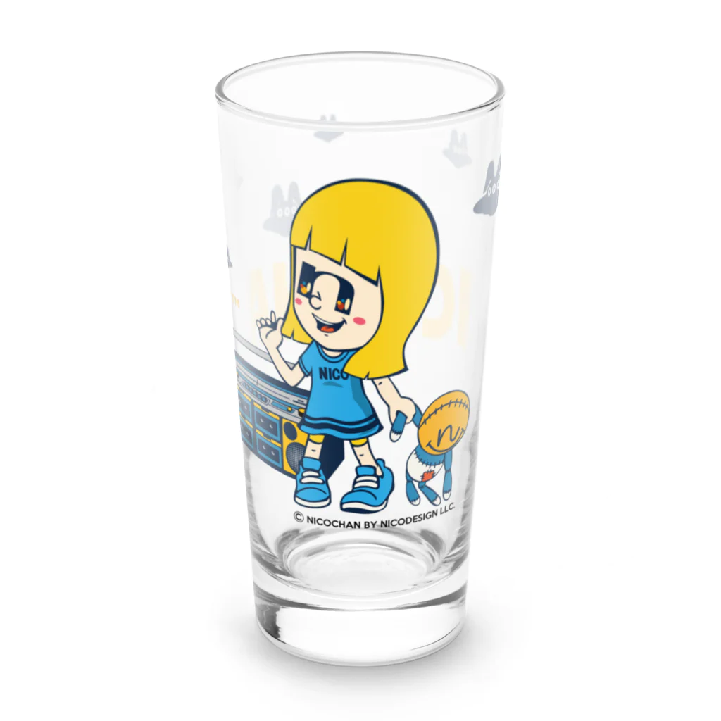 nicomelloのニコちゃんのロンググラス Long Sized Water Glass :front