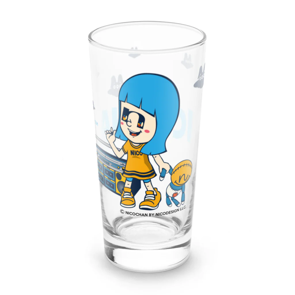 nicomelloのニコちゃんのロンググラス！！ Long Sized Water Glass :front