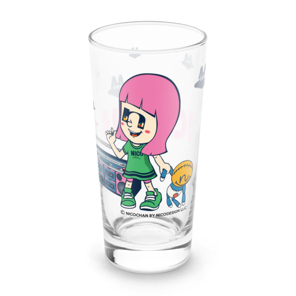 nicomelloのニコちゃんのロンググラス！！ Long Sized Water Glass :front