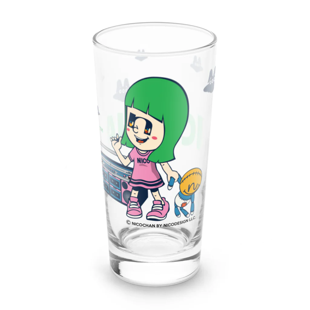 nicomelloのニコちゃんのロンググラス！！ Long Sized Water Glass :front