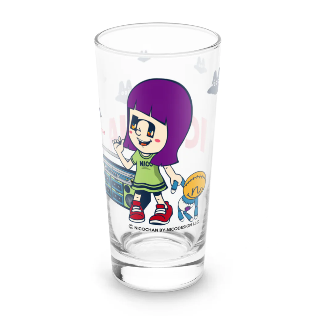 nicomelloのニコちゃんのロンググラス！！ Long Sized Water Glass :front