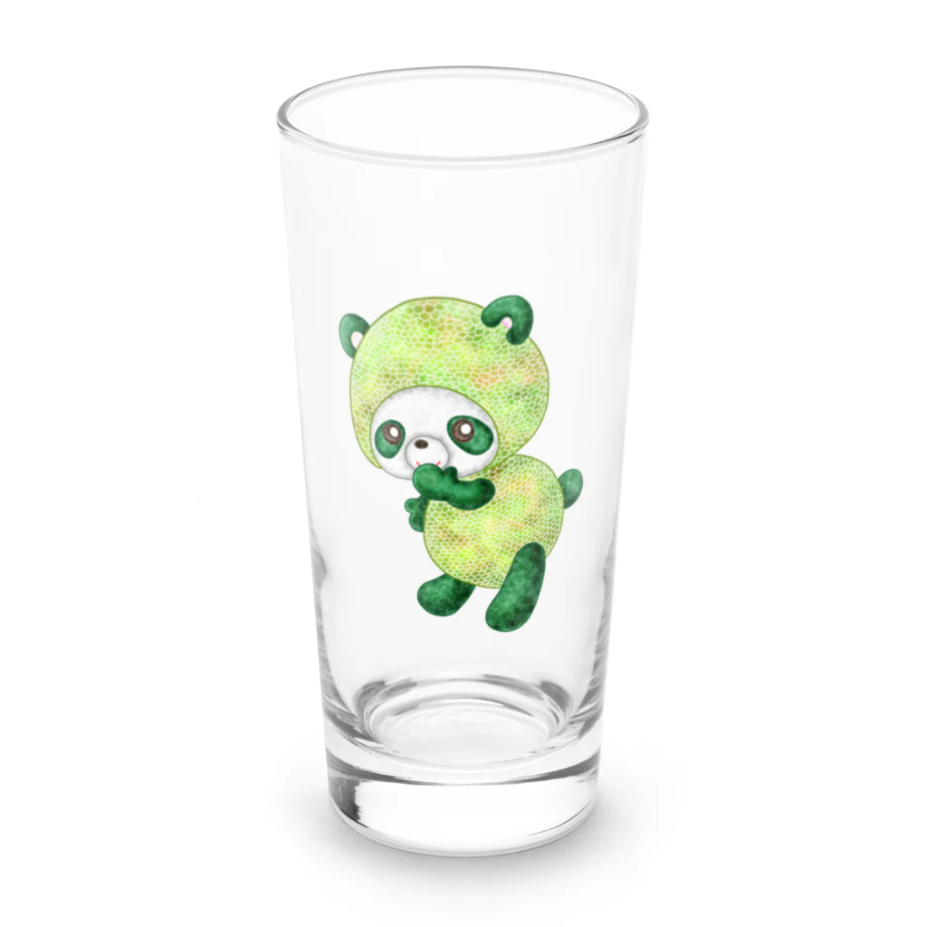 satoayaのアニマルカフェのフルーツアニマル　メロンパンダ Long Sized Water Glass :front