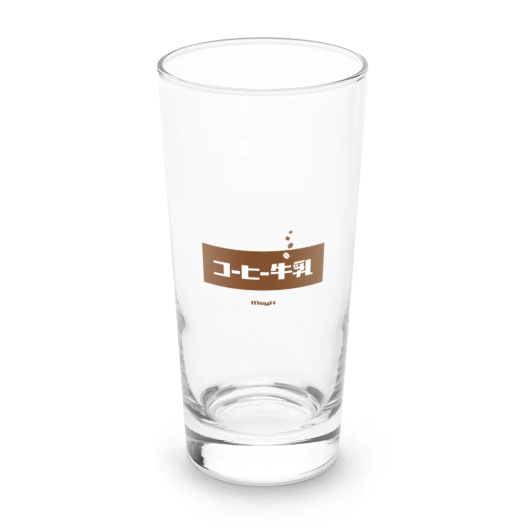 LitreMilk - リットル牛乳のコーヒー牛乳 (White Coffee) Long Sized Water Glass :front