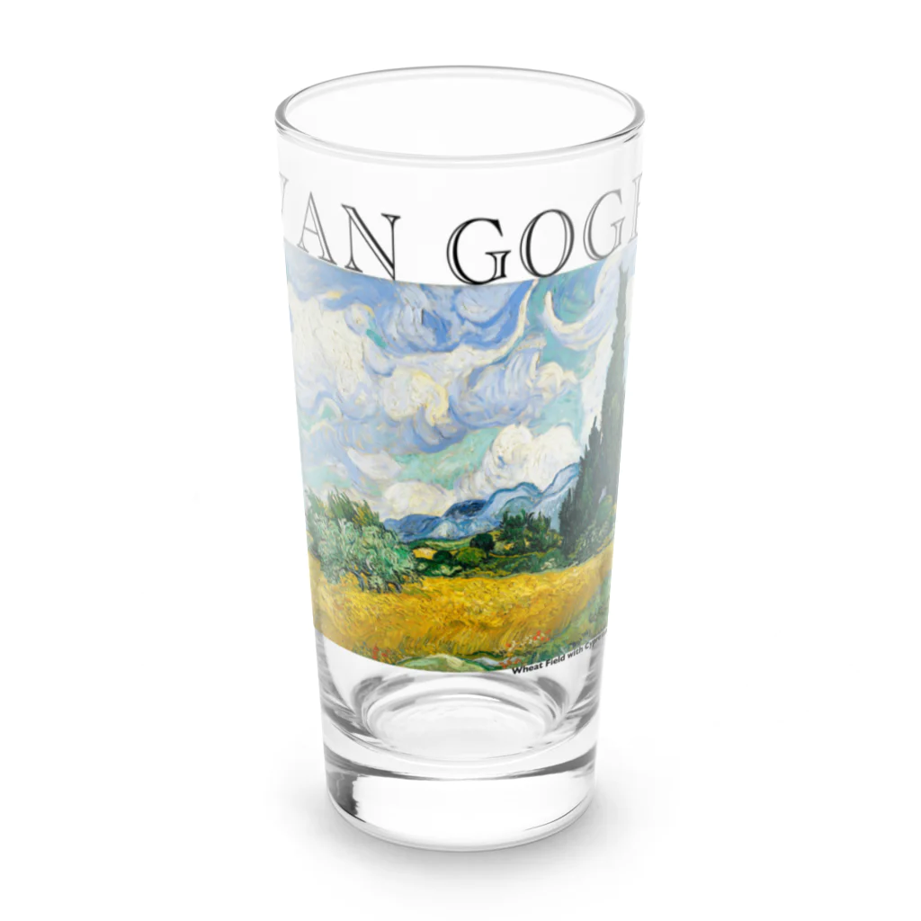 MUGEN ARTのゴッホ　糸杉のある麦畑　Wheat Field with Cypresses Long Sized Water Glass :front