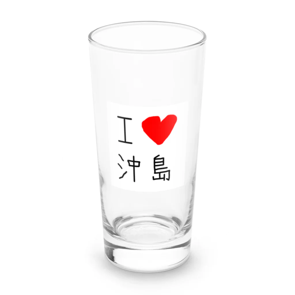 Tomitaya|琵琶湖沖島冨田屋のアイラブ沖島(I love Okishima) Long Sized Water Glass :front