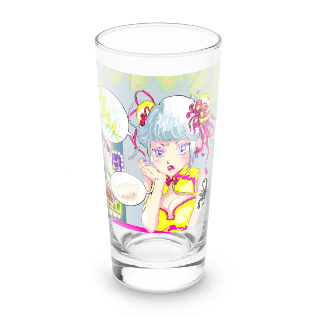 nekoshima-nekotaの餃子食べたいガール Long Sized Water Glass :front