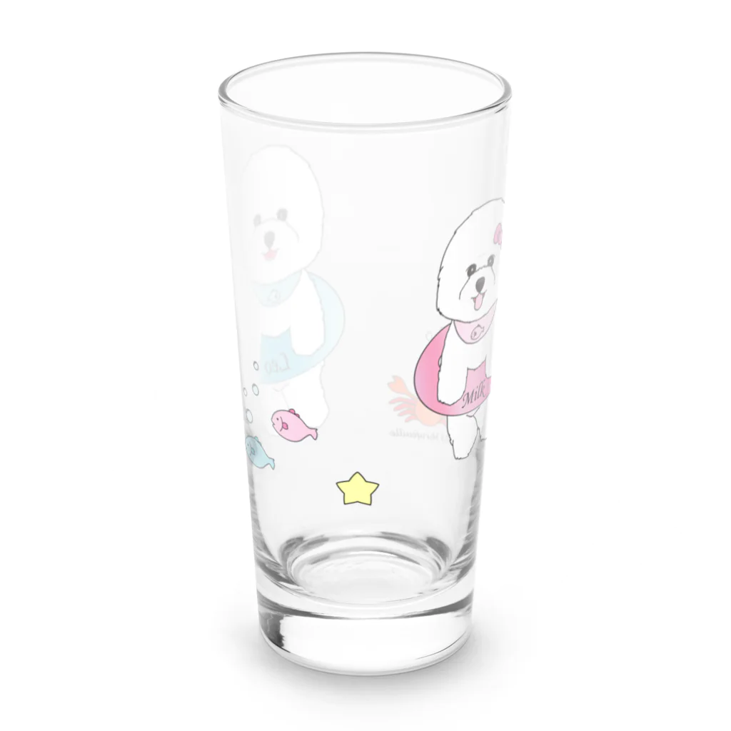 ミルフィーユ(Mirufeuille)のゆったりまったりレオ＆みるく Long Sized Water Glass :front