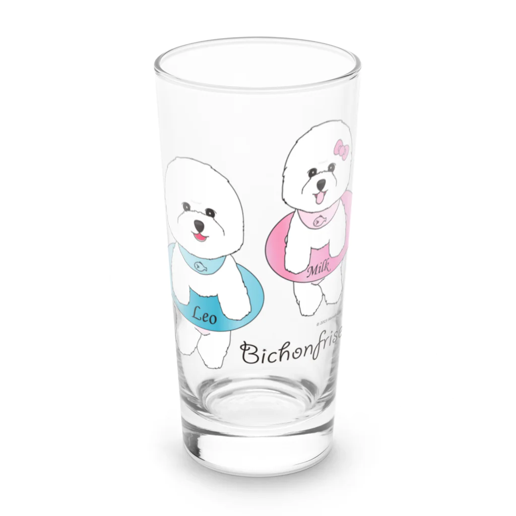 ミルフィーユ(Mirufeuille)のゆったりまったりレオ＆みるく3 Long Sized Water Glass :front