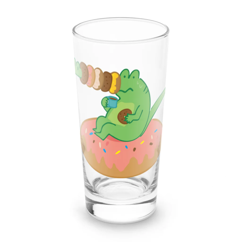 rice_T-Shirtのアリゲータードーナツ Long Sized Water Glass :front