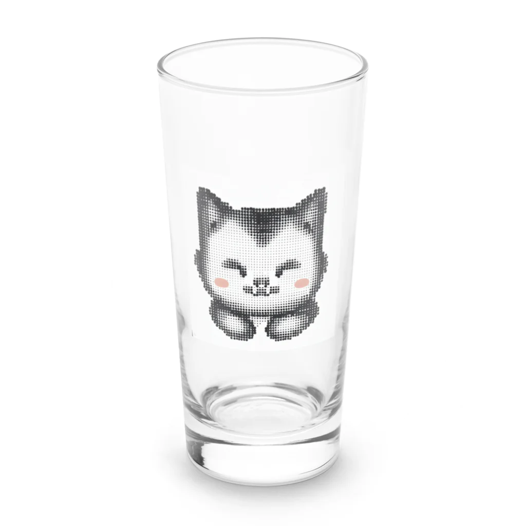 猫だらけ！のドット絵猫ちゃん Long Sized Water Glass :front