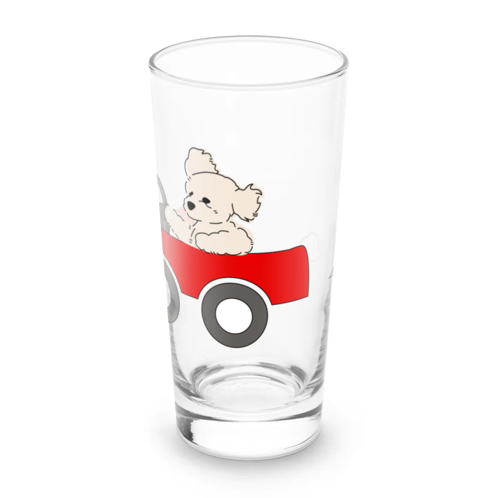 しらたまのドライブきなこ　オープンカー Long Sized Water Glass :front