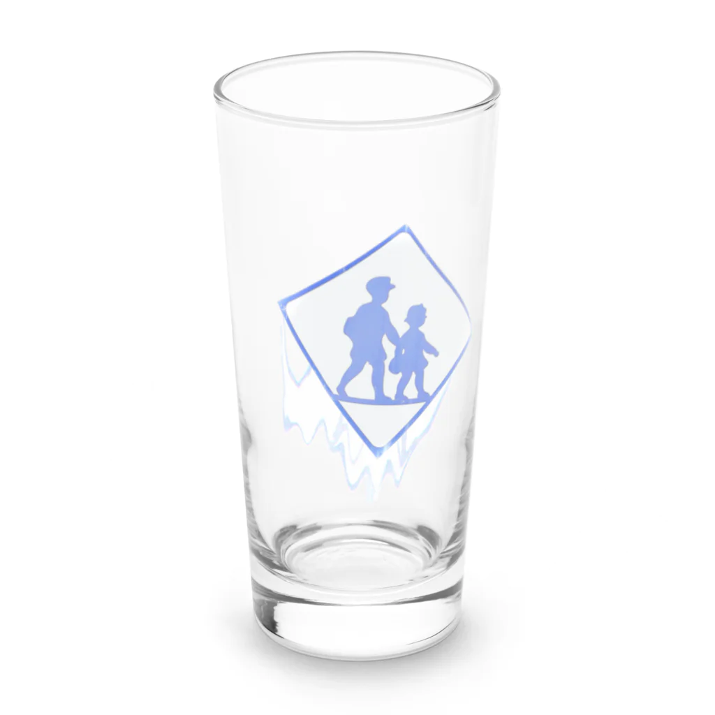 とーすたーのつめたそうな標識 Long Sized Water Glass :front