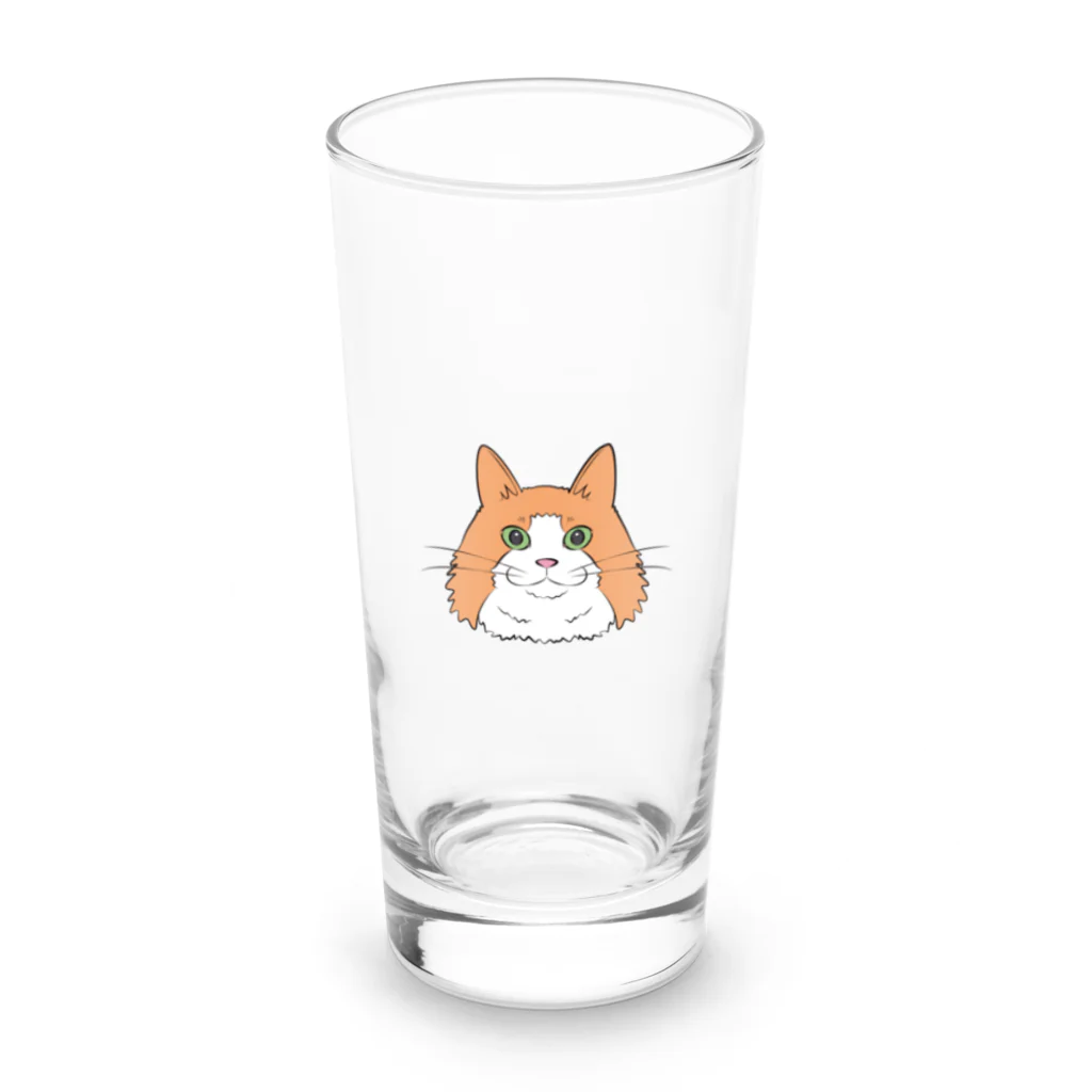 もふもふはちわれずの髭袋デカ美 Long Sized Water Glass :front