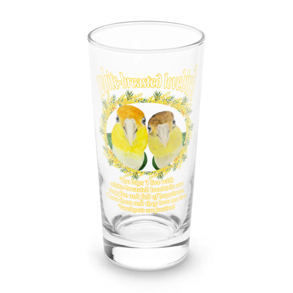 mariechan_koboの034 シロハラインコpairs Justice! Long Sized Water Glass :front