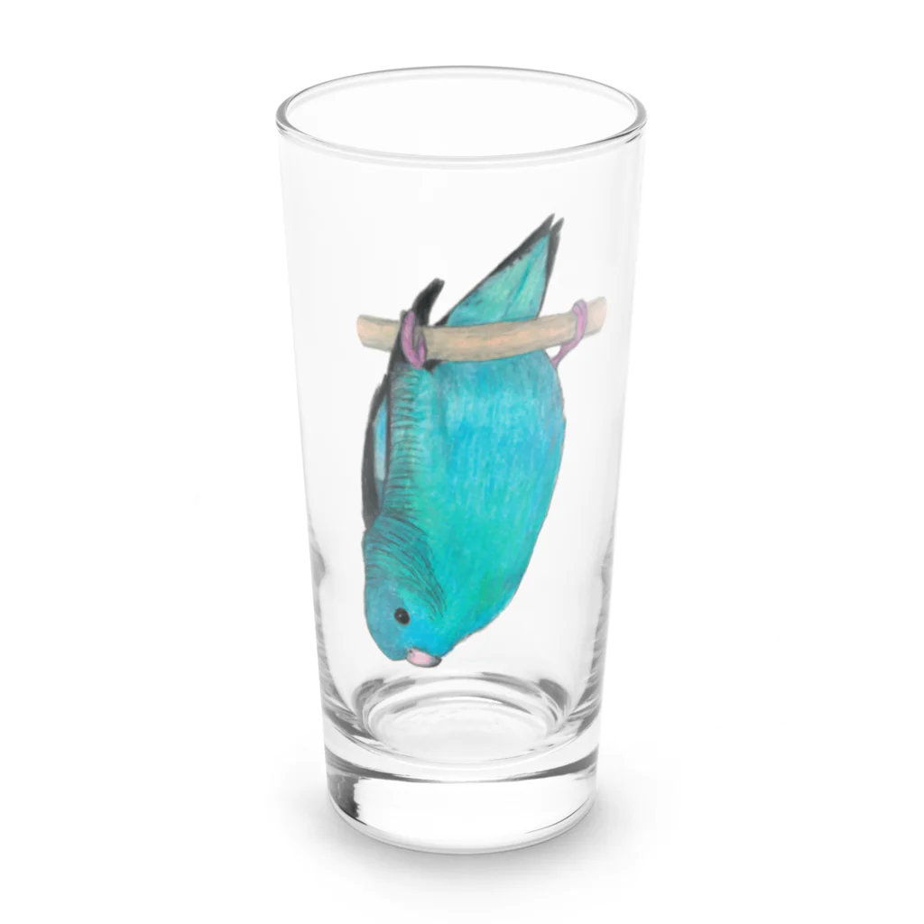 森図鑑の[森図鑑] サザナミインコ水色 Long Sized Water Glass :front