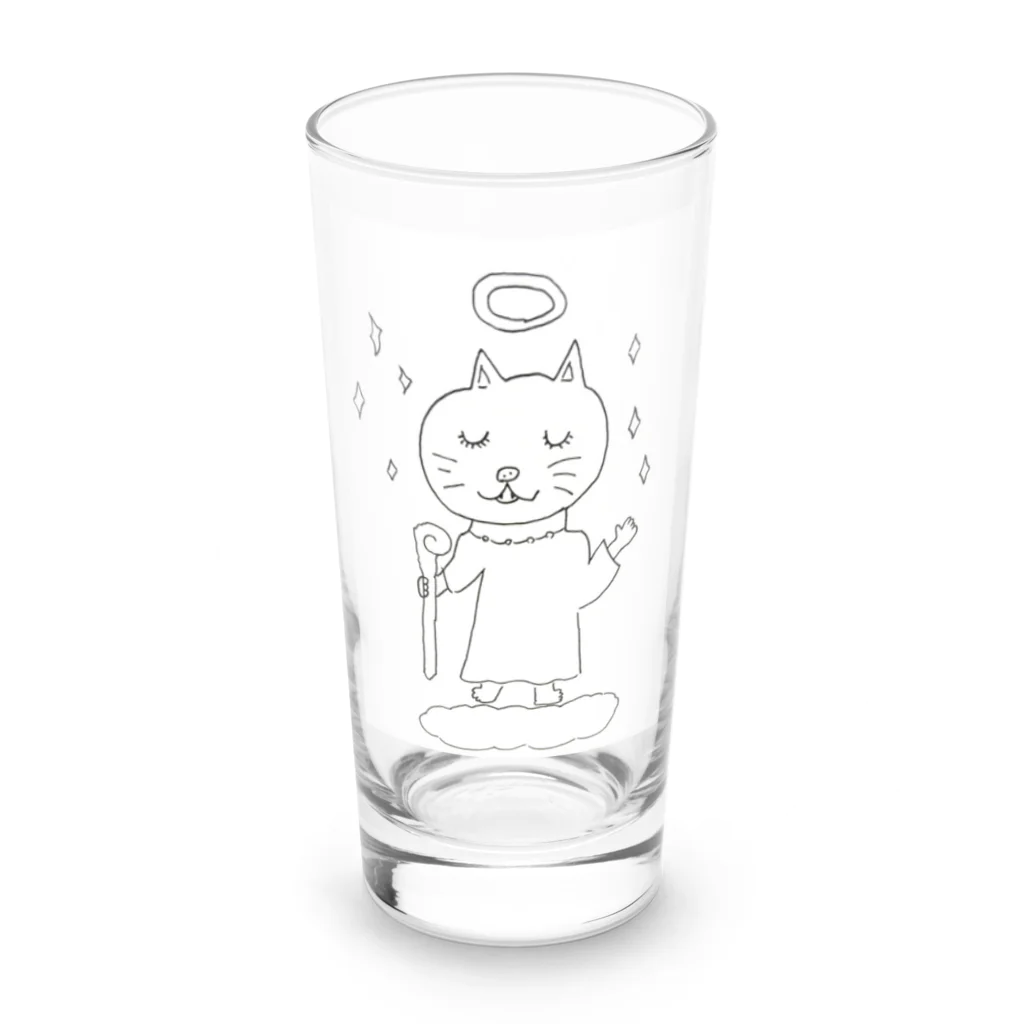 ピカリングッズ販売のねこ神様 Long Sized Water Glass :front