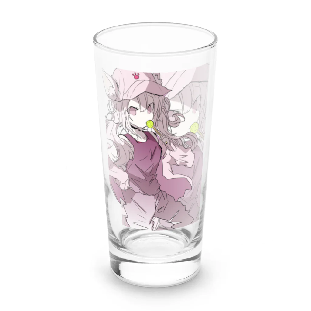 blossomのケモミミツインテ少女 Long Sized Water Glass :front