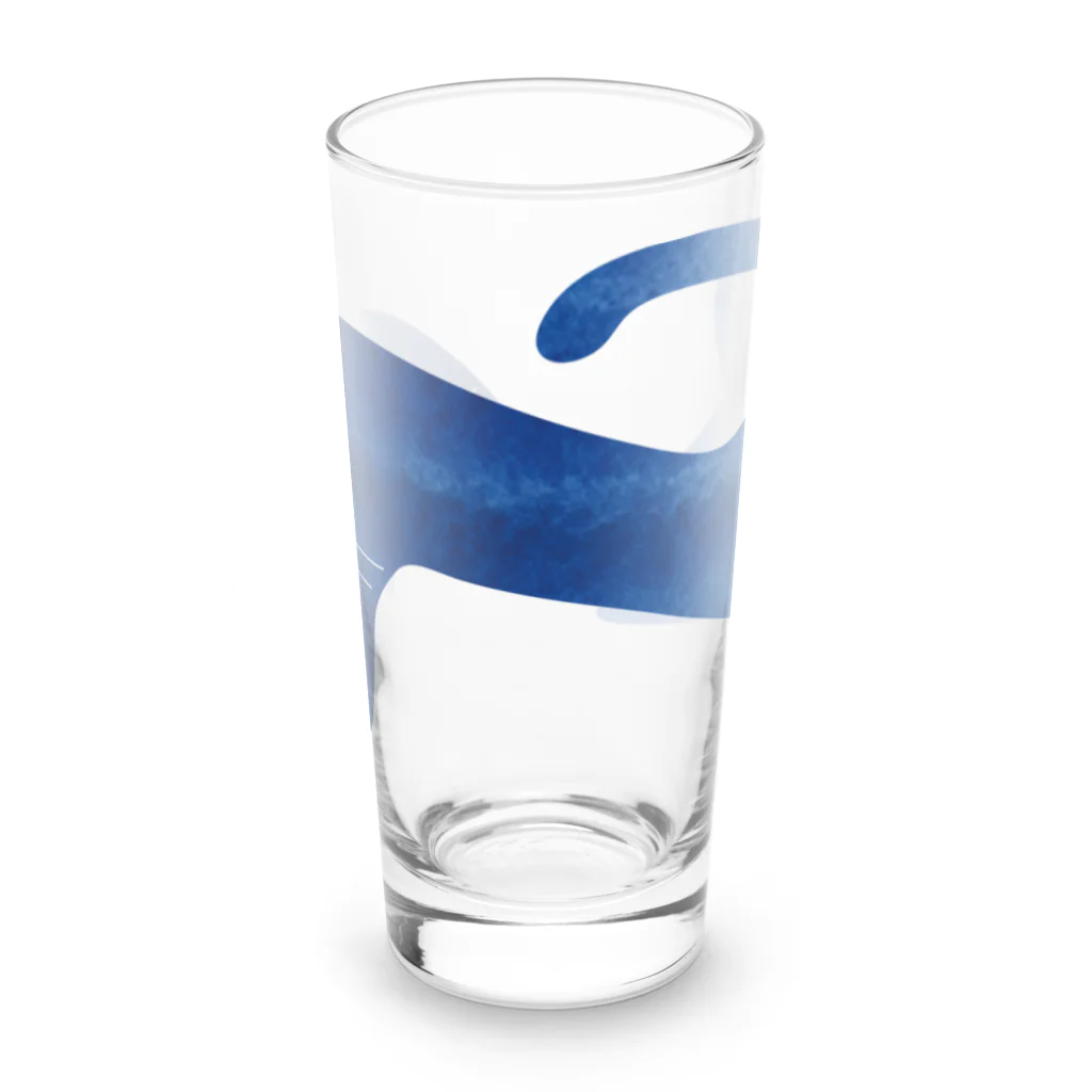 B-catの青い猫シリーズ_のびのび_マグ・グラス Long Sized Water Glass :front