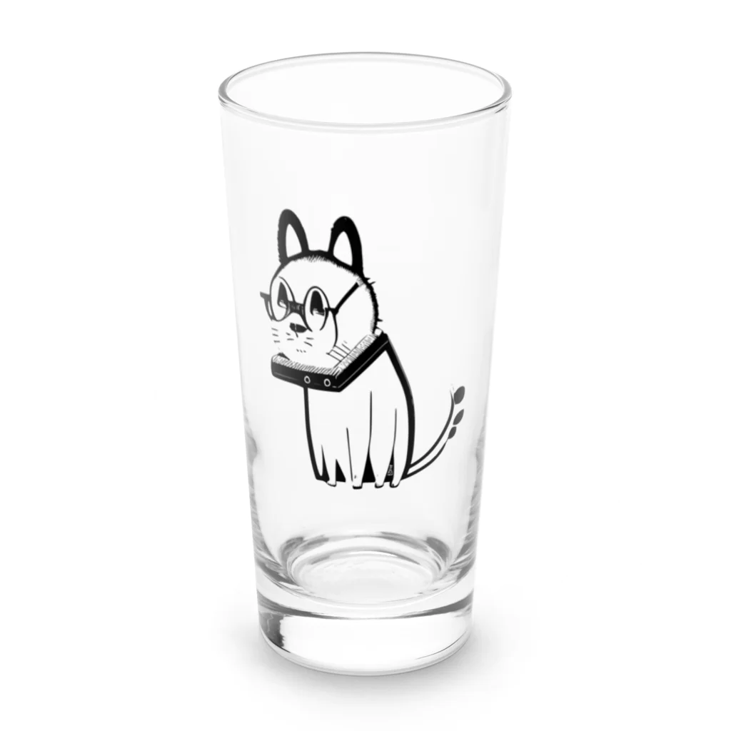 ダンディーおじさんのお店のダンディー犬さん Long Sized Water Glass :front