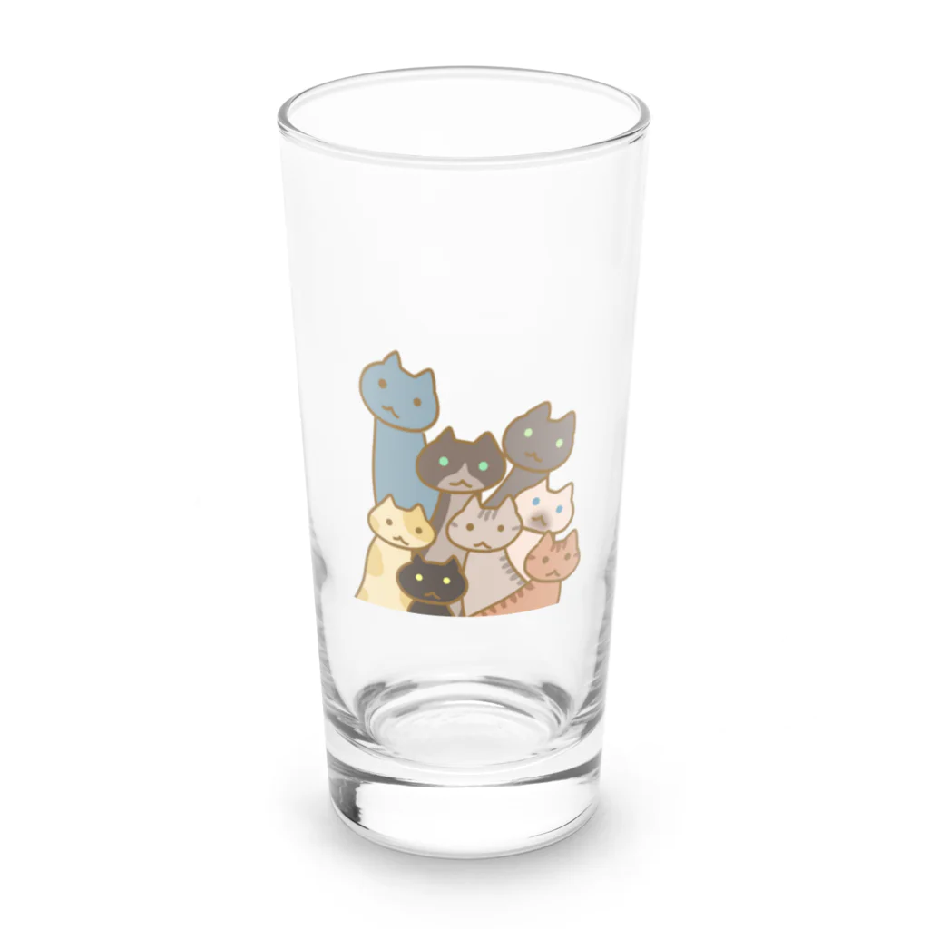 アトリエかののにゃんこ大集合 Long Sized Water Glass :front