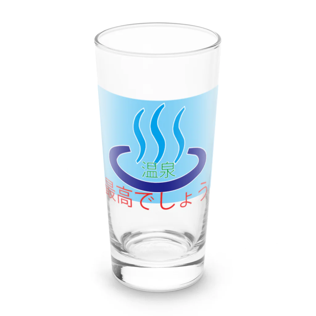 鳥式ナグの温泉大好き Long Sized Water Glass :front