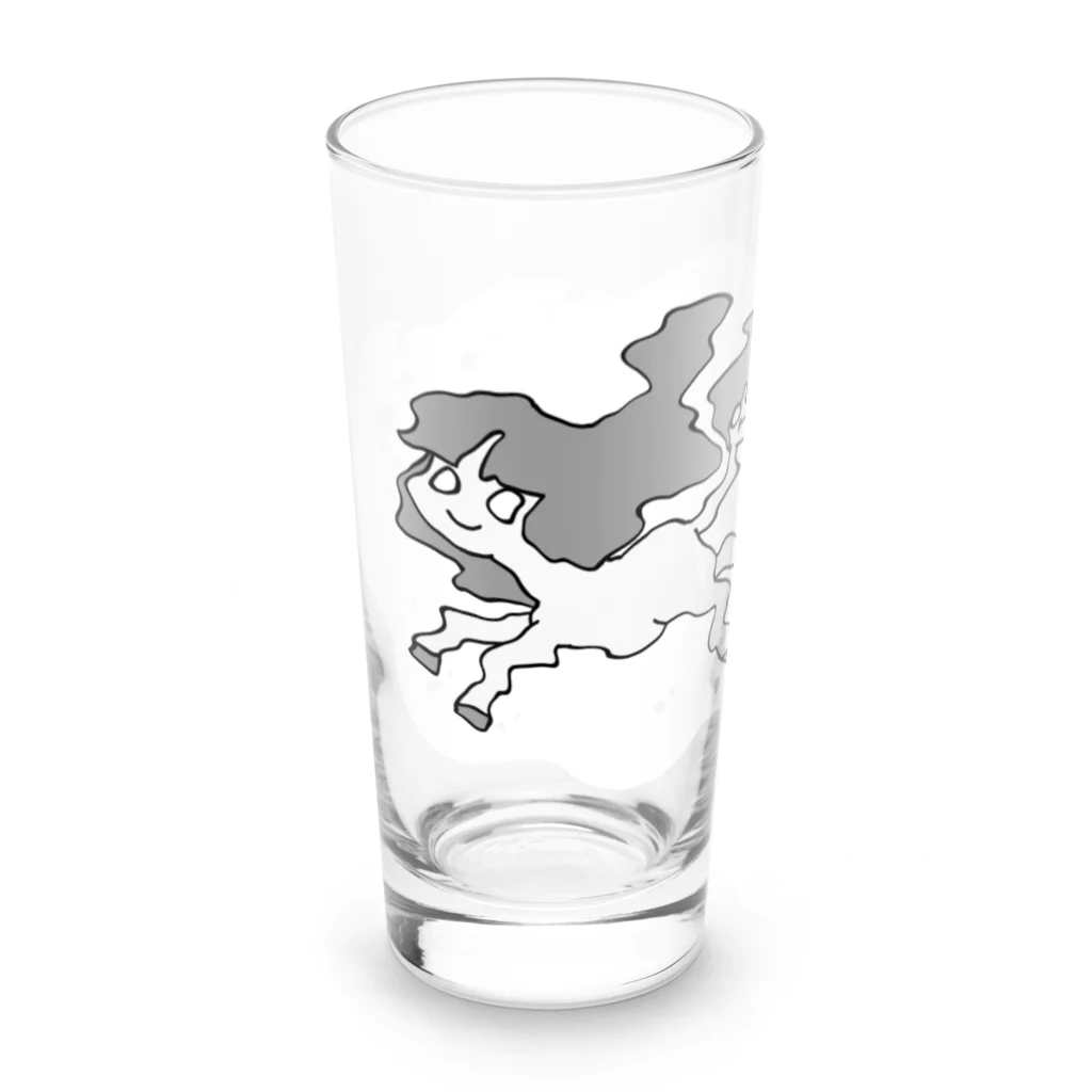 キノコマニアックの泳げ！麻理子ちゃん Long Sized Water Glass :front