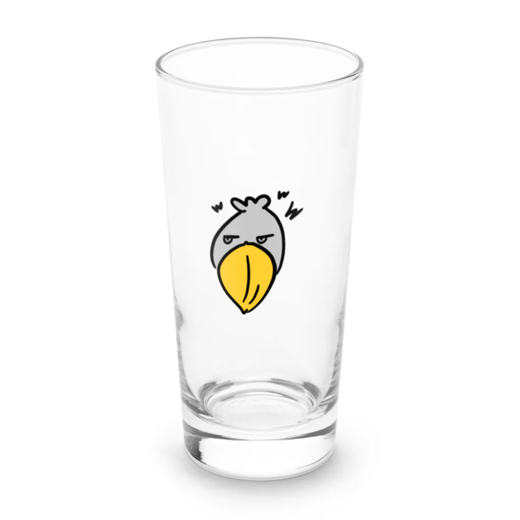 素敵なハシビロコウの笑うなハシビロコウ Long Sized Water Glass :front