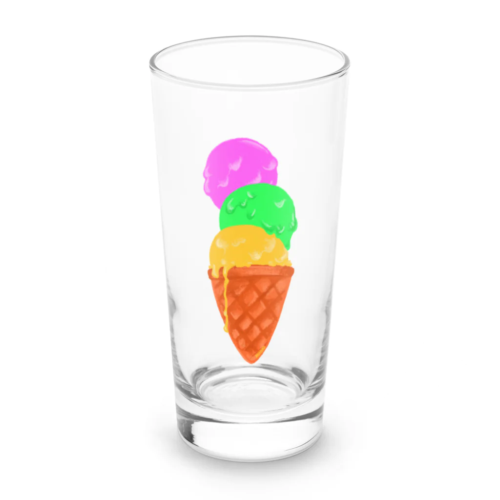 きらきら がーるずのアイス3段重！！！ Long Sized Water Glass :front