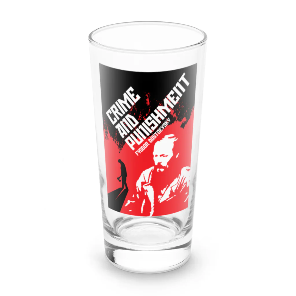 文豪館の罪と罰（CRIME AND PUNISHMENT）フョードル・ドストエフスキー・文豪・文学 Long Sized Water Glass :front