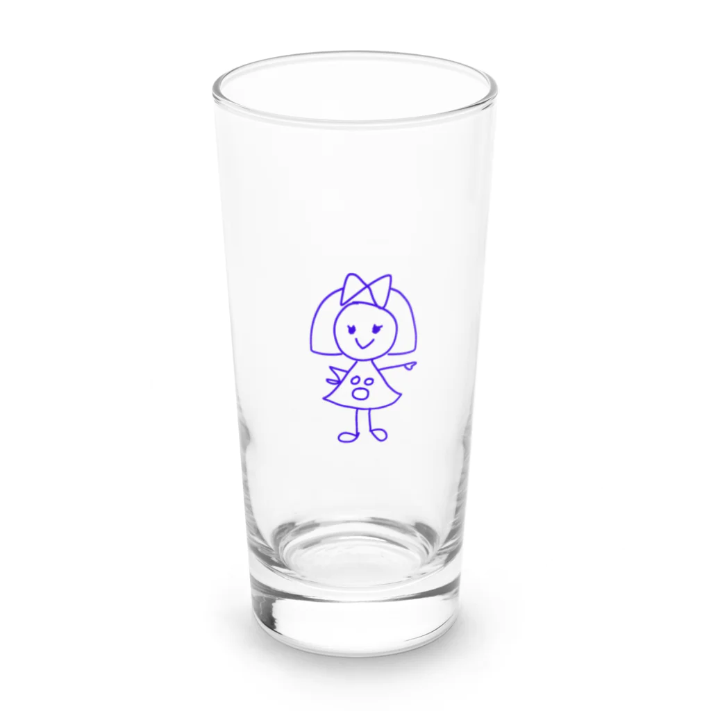 ERIZENのえいちこブルー Long Sized Water Glass :front