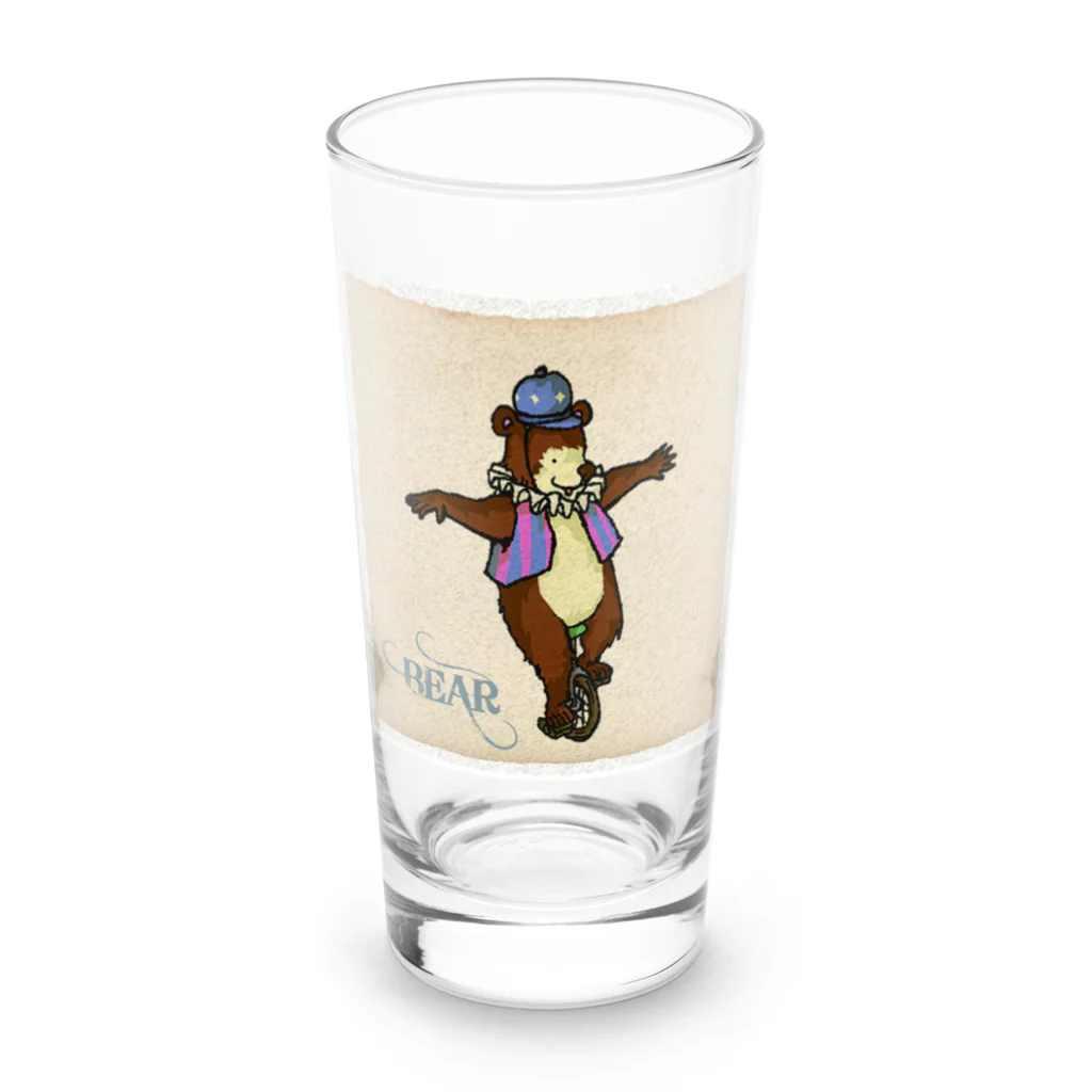 まつもトイズのクマさんサーカス一輪車 Long Sized Water Glass :front